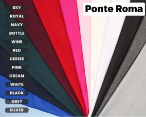 1.35M CREAM REMNANT PONTE ROMA JERSEY FABRIC