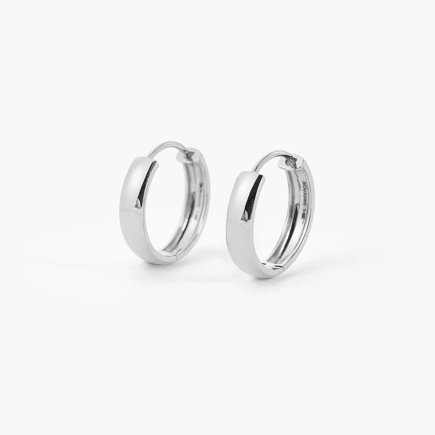15mm 14K Gold Bold Huggie Hoops Earrings