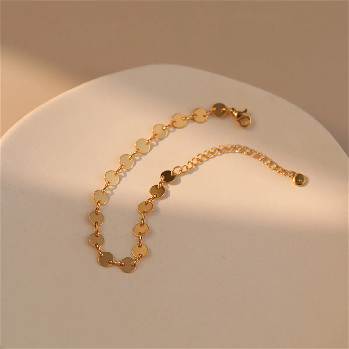 18K Gold-Plated Disc Bracelet