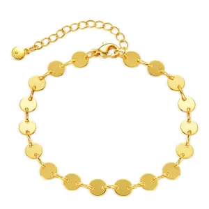 18K Gold-Plated Disc Bracelet
