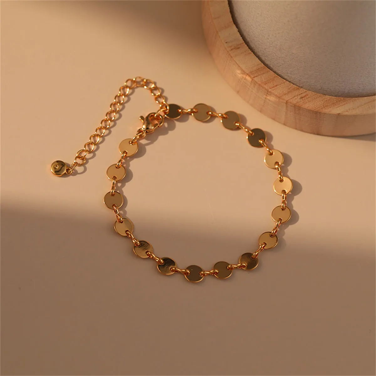 18K Gold-Plated Disc Bracelet