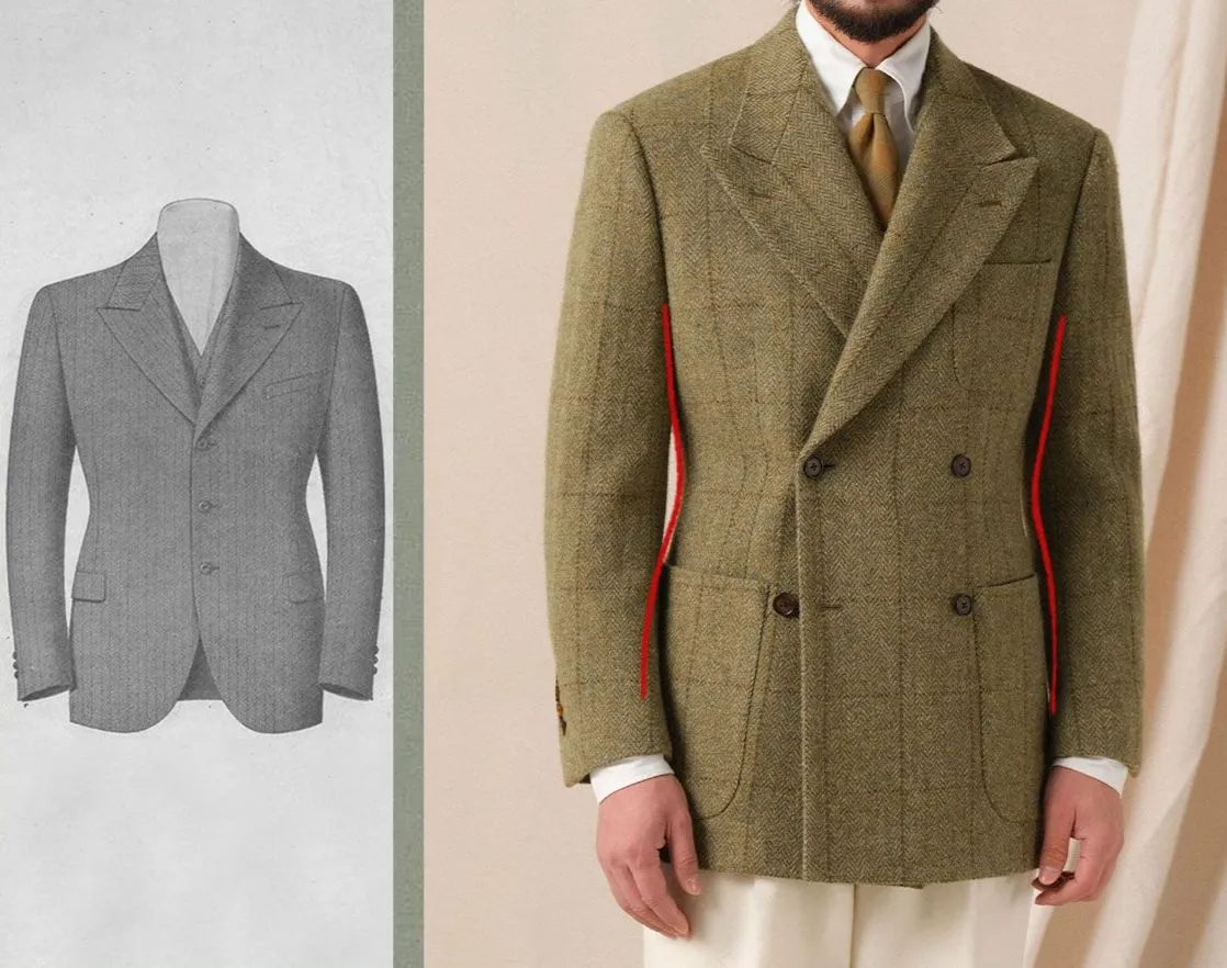1930s Retro Double-Breasted Suit
