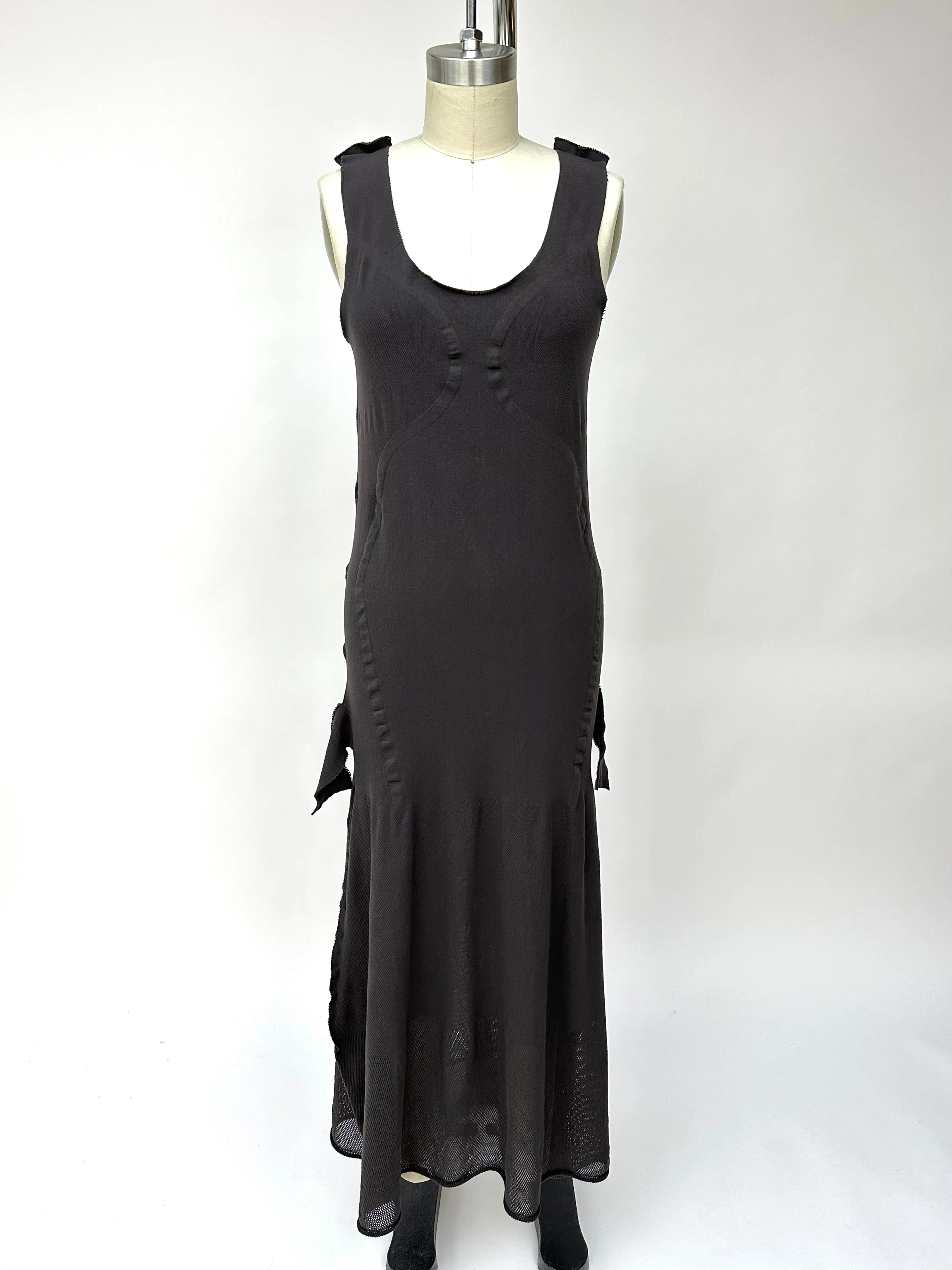 1990s Issey Miyake Mesh Panel Dress