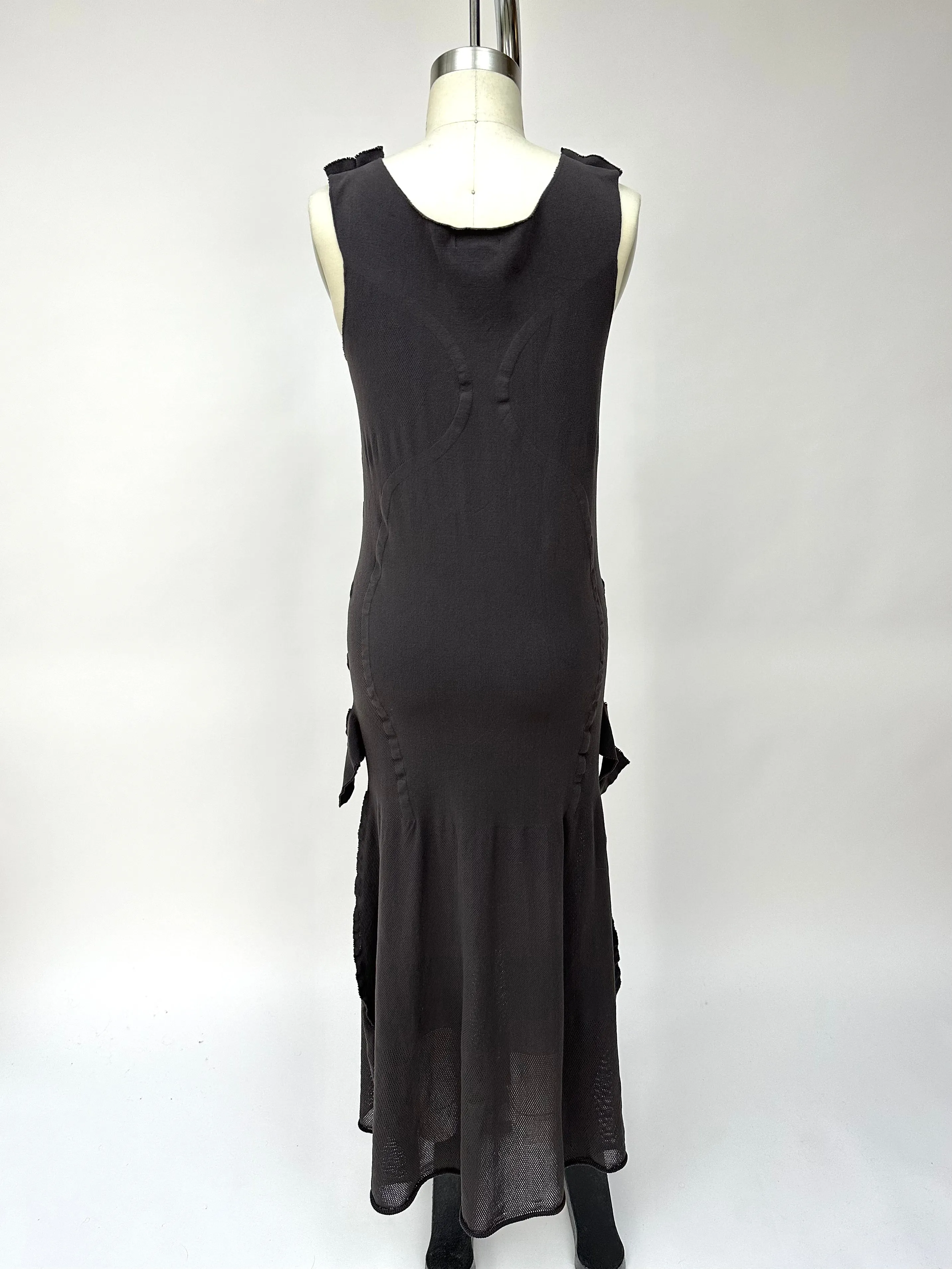 1990s Issey Miyake Mesh Panel Dress
