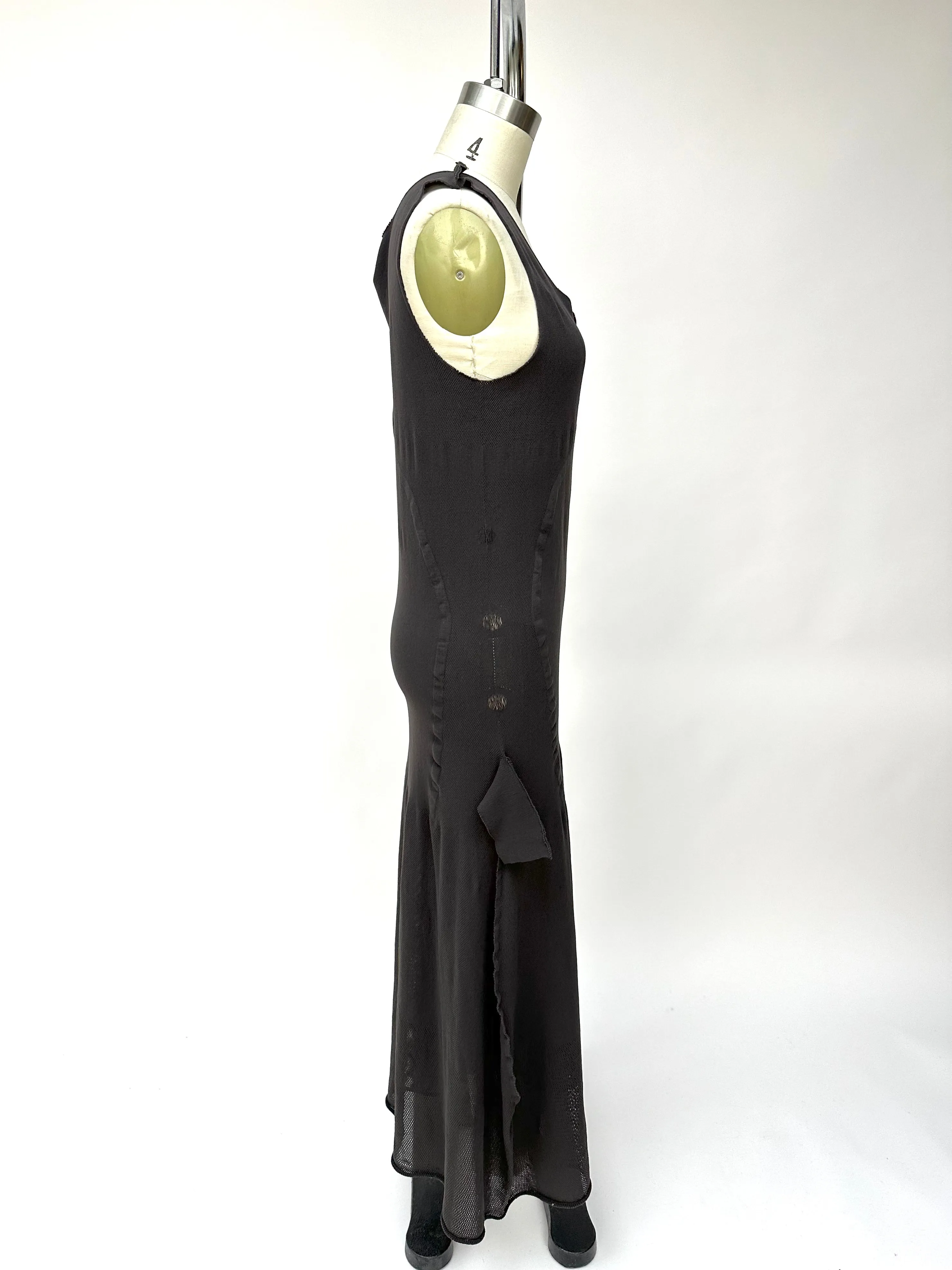 1990s Issey Miyake Mesh Panel Dress