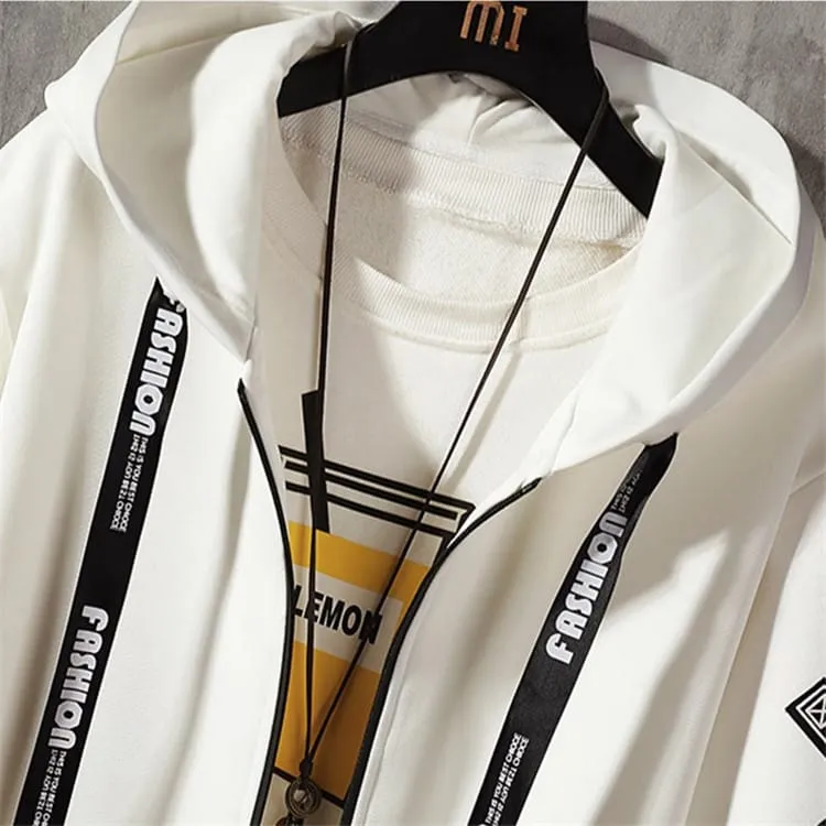 30 Pieces) Men Leisure Plus Size Winter Long Sleeve Zipper Hooded Topcoat