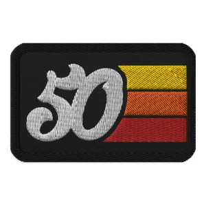 50 - 1950 Retro Groovy Birthday Year Embroidered patches