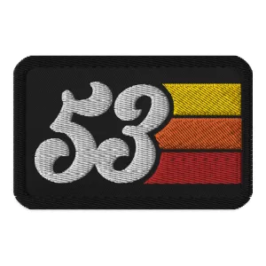 53 - 1953 Retro Groovy Birthday Year Embroidered patches