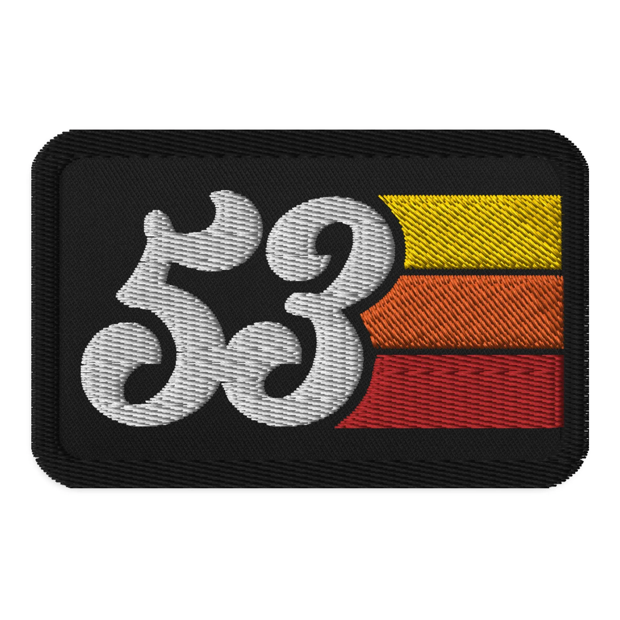 53 - 1953 Retro Groovy Birthday Year Embroidered patches