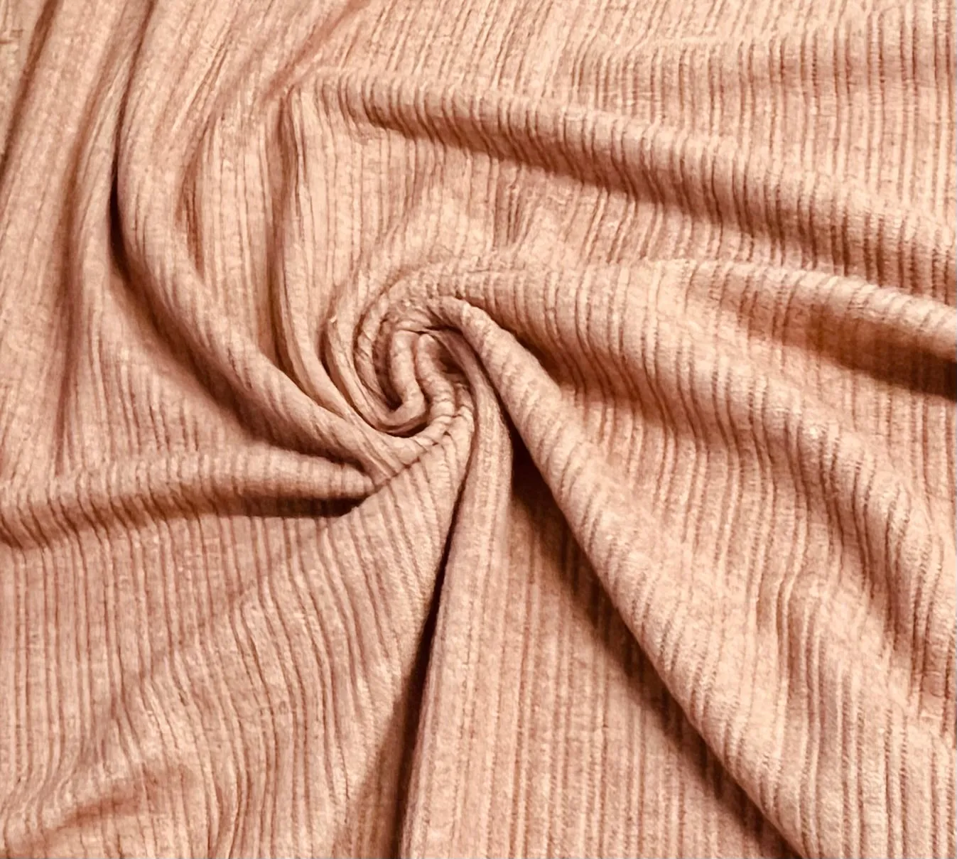 80CM REMNANT BABY PINK SUPER SOFT RIBBED JUMPER KNIT SALE