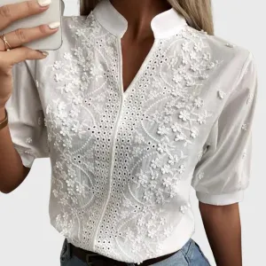 Aelia™ | Elegant Loose-Fit Blouse