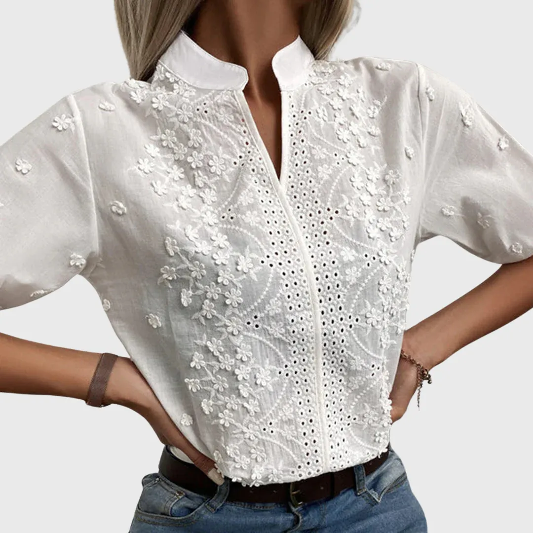 Aelia™ | Elegant Loose-Fit Blouse