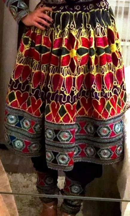 Afghan Clothing Pathani Dress In Multi Color Choli Cloth Hijab Fashion