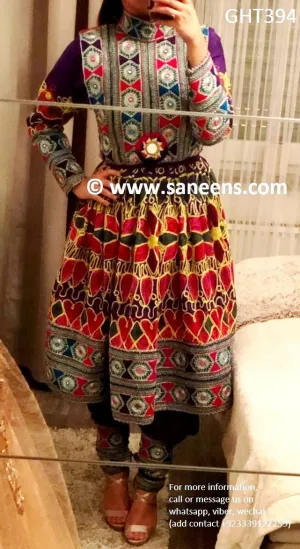 Afghan Clothing Pathani Dress In Multi Color Choli Cloth Hijab Fashion
