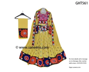 Afghan Girls Dress In Yellow Color