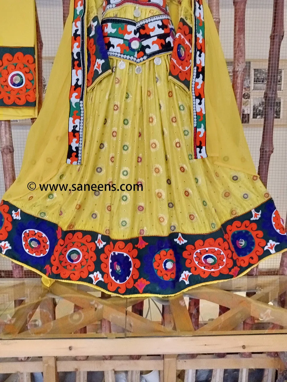 Afghan Girls Dress In Yellow Color
