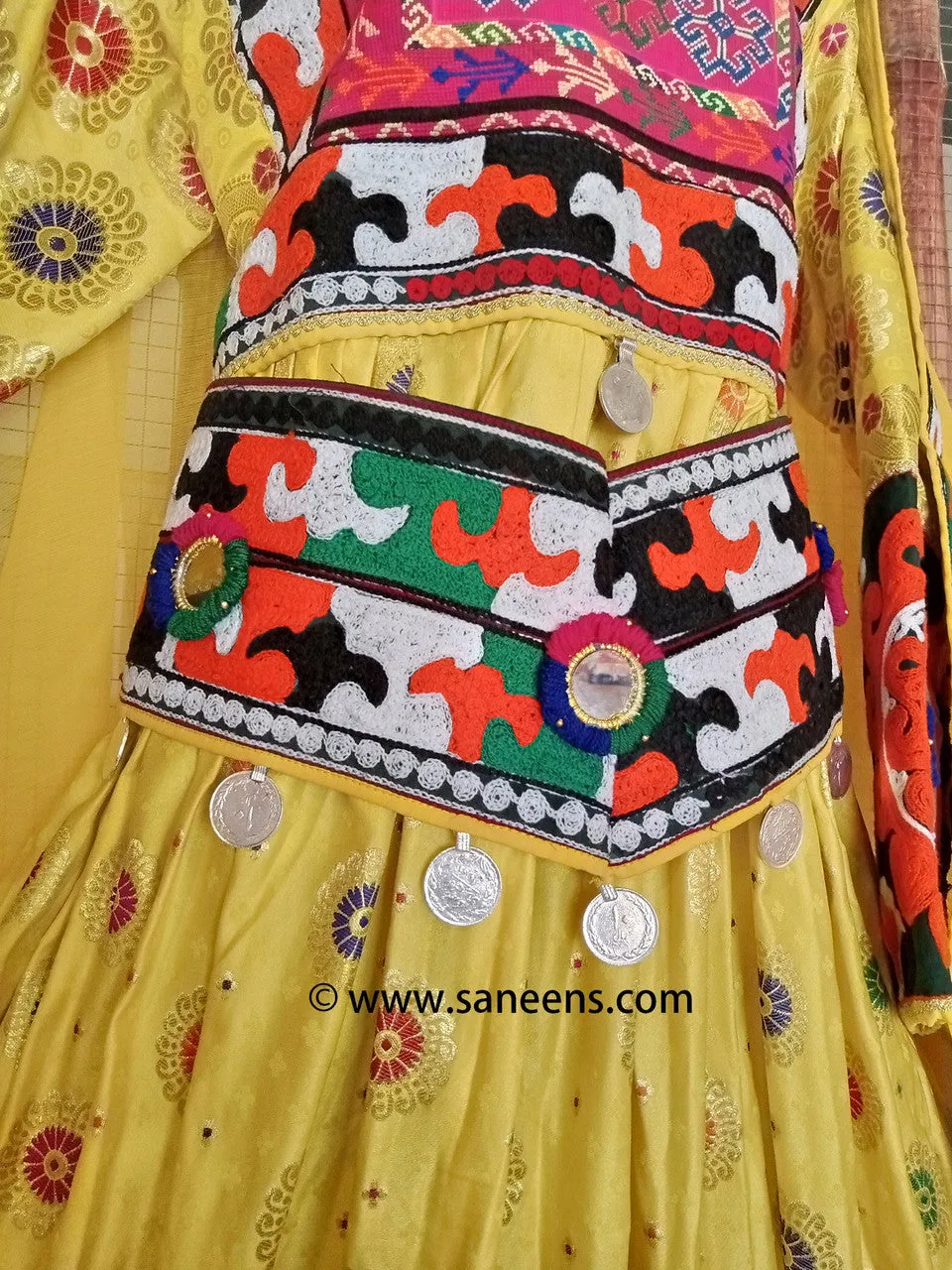 Afghan Girls Dress In Yellow Color