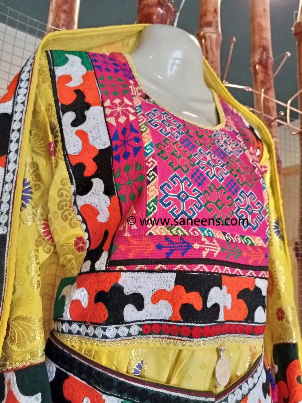 Afghan Girls Dress In Yellow Color