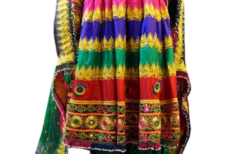 Afghan Persian Bridal Multicolor Dress