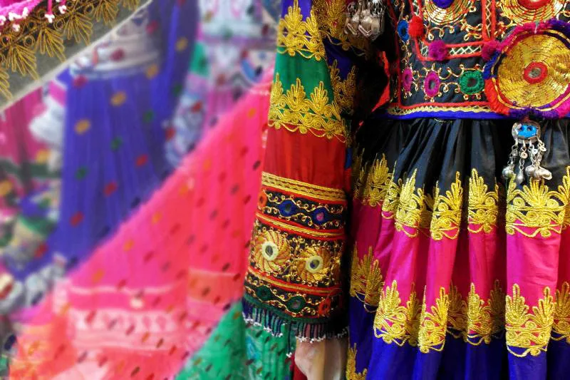 Afghan Persian Bridal Multicolor Dress