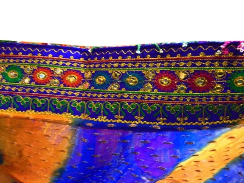 Afghan Persian Dress Frock In Yellow Blue Color
