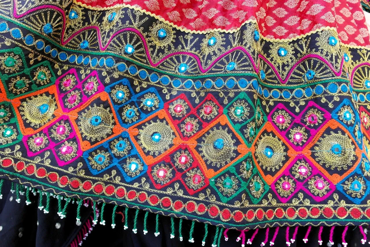 Afghan Traditional Dress In Red Color Muslim Wedding Dress