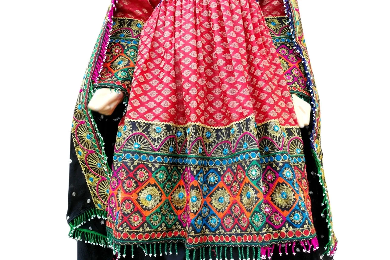 Afghan Traditional Dress In Red Color Muslim Wedding Dress