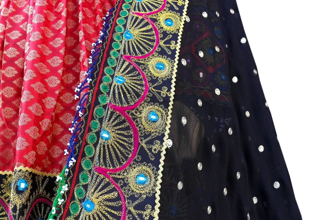 Afghan Traditional Dress In Red Color Muslim Wedding Dress