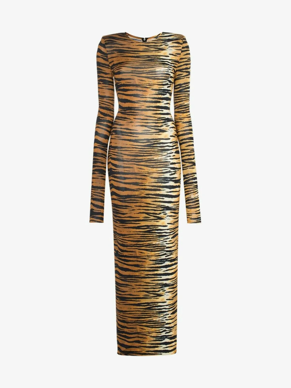 Alexandre Vauthier Long Sleeved Tiger Print Kylie Jenner  Dress