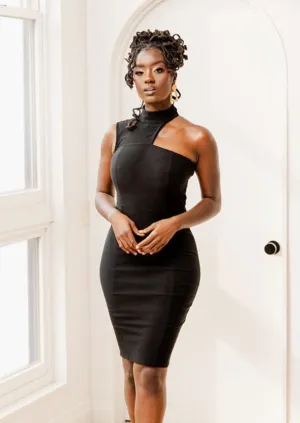 Amaka Women's Stretch Dress (Black) - Clearance