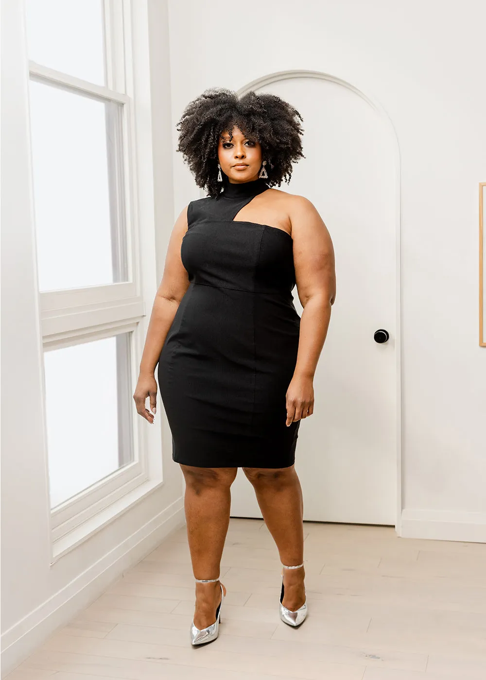 Amaka Women's Stretch Dress (Black) - Clearance