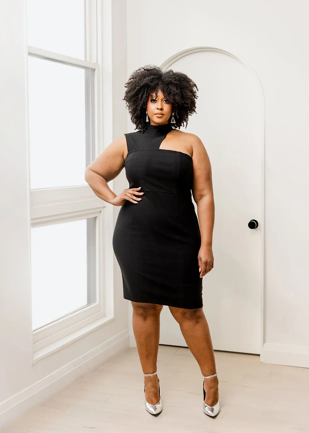 Amaka Women's Stretch Dress (Black) - Clearance
