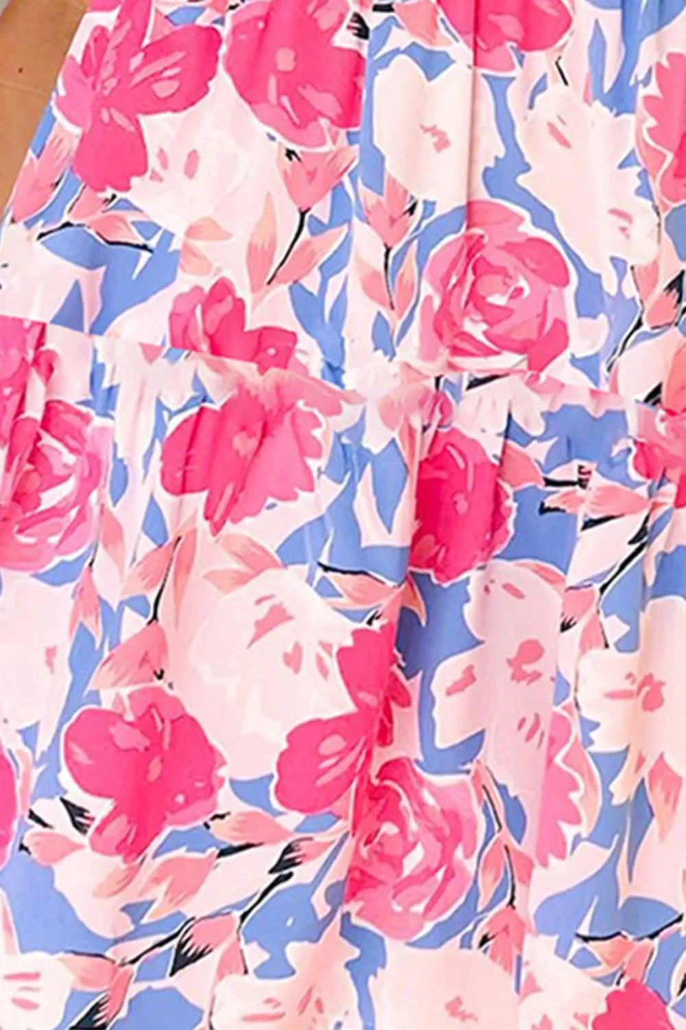 Amaya Ruffled Printed Cap Sleeve Mini Dress