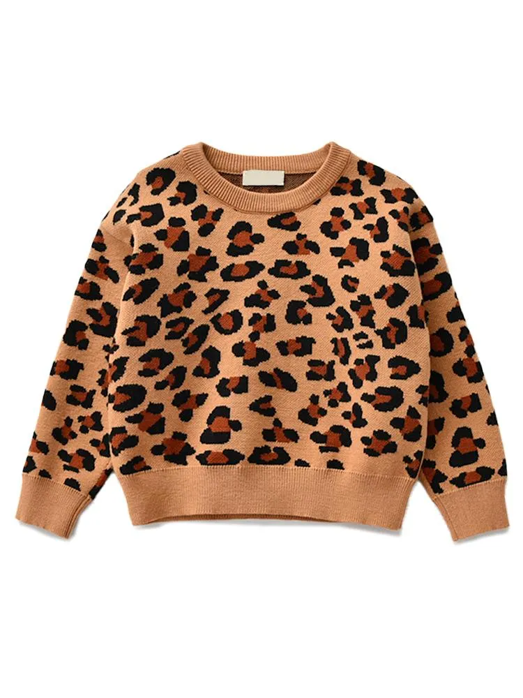 Animal Power Girls Tan & Black Animal Print Jumper - African Leopard Tan