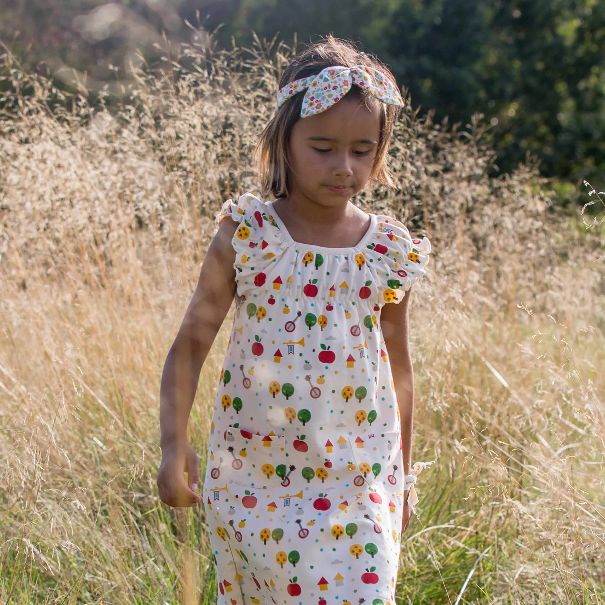 Apple Trees Interlock Playdays Dress