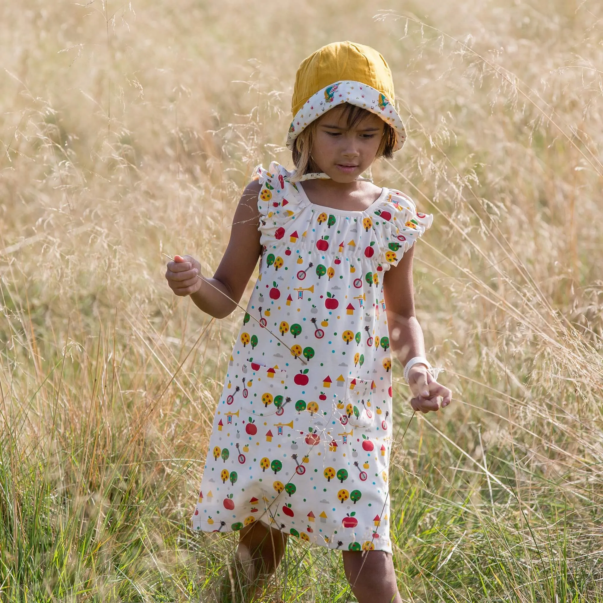 Apple Trees Interlock Playdays Dress