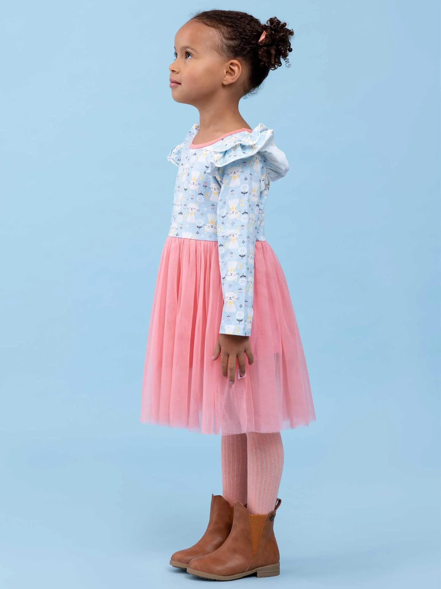 Ariel Long Sleeve Blue Smitten Kitten Dress