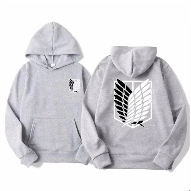 Attack on Titan Men's Hoodie Anime Hoodies Men Women Streetwear Pullover Harajuku Shingeki no Kyojin Hoodies Sweatshirt Clothes
