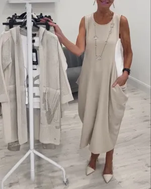 Austra - Sleeveless Long Dress