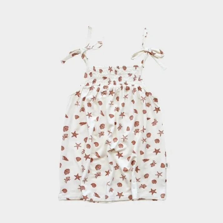 Babysprouts Smocked Summer Dress in Seashells