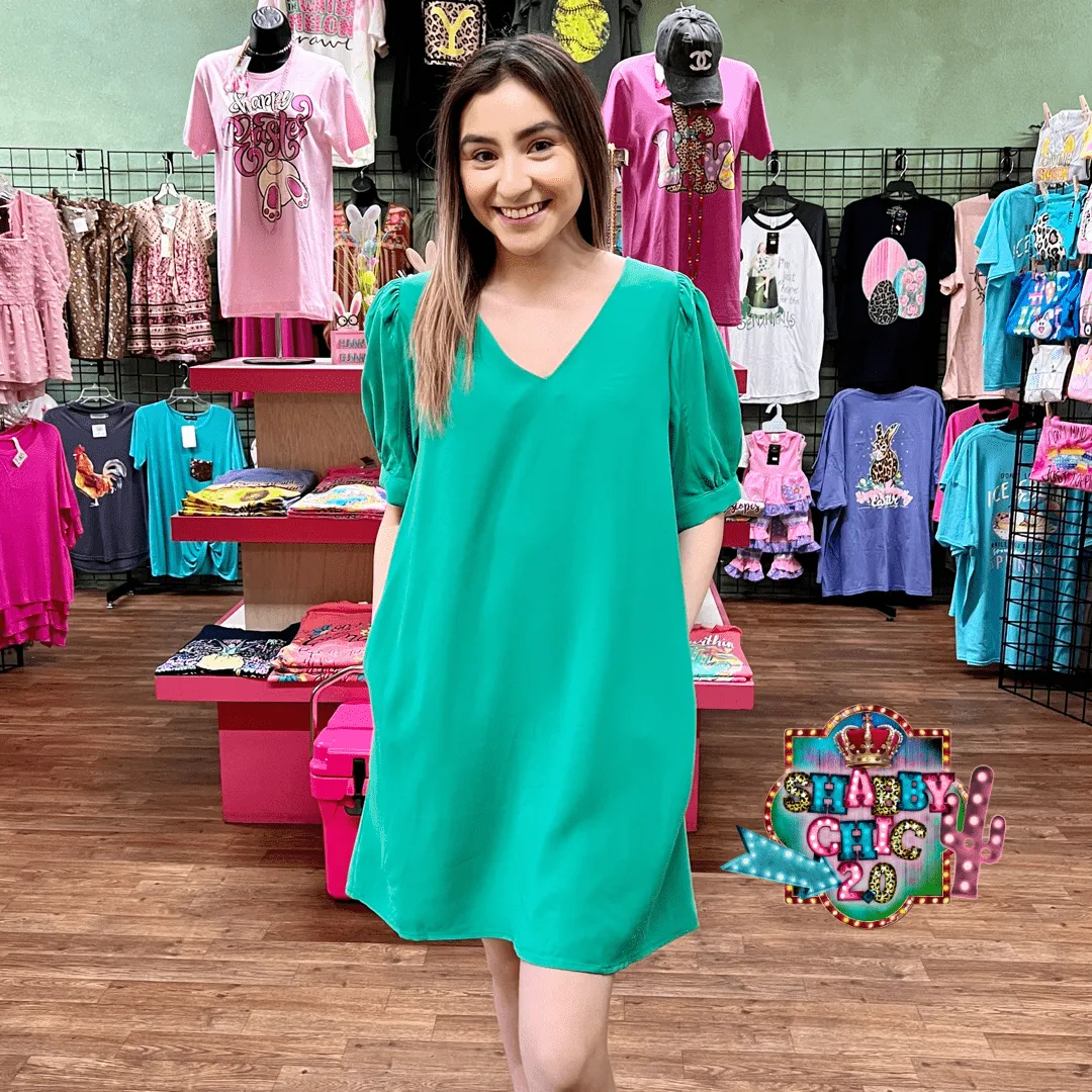 Back to Basics Dress - Emerald