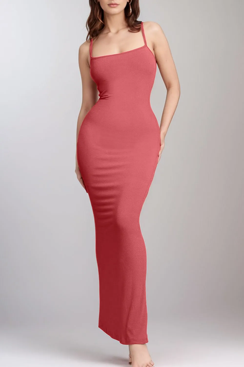 Basic Built-In Shapewear Sleeveless Maxi Dress