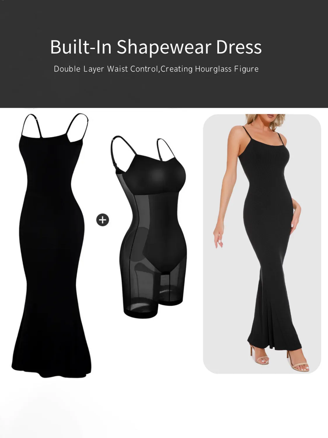 Basic Built-In Shapewear Sleeveless Maxi Dress