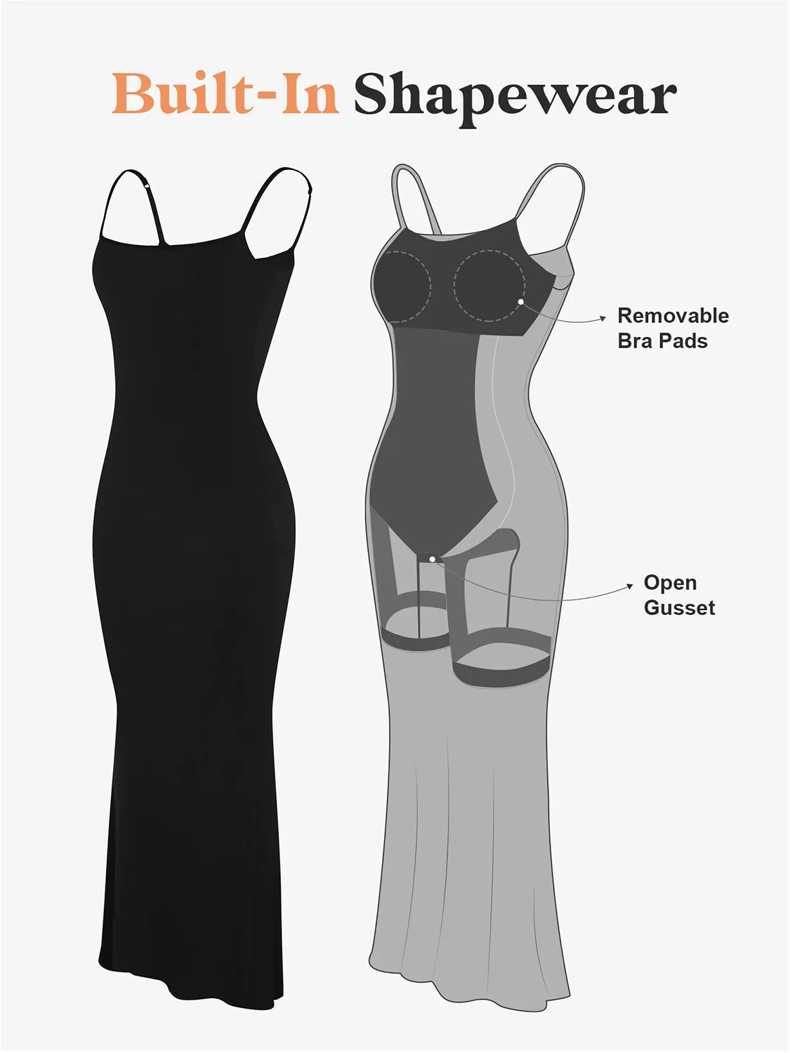 Basic Built-In Shapewear Sleeveless Maxi Dress