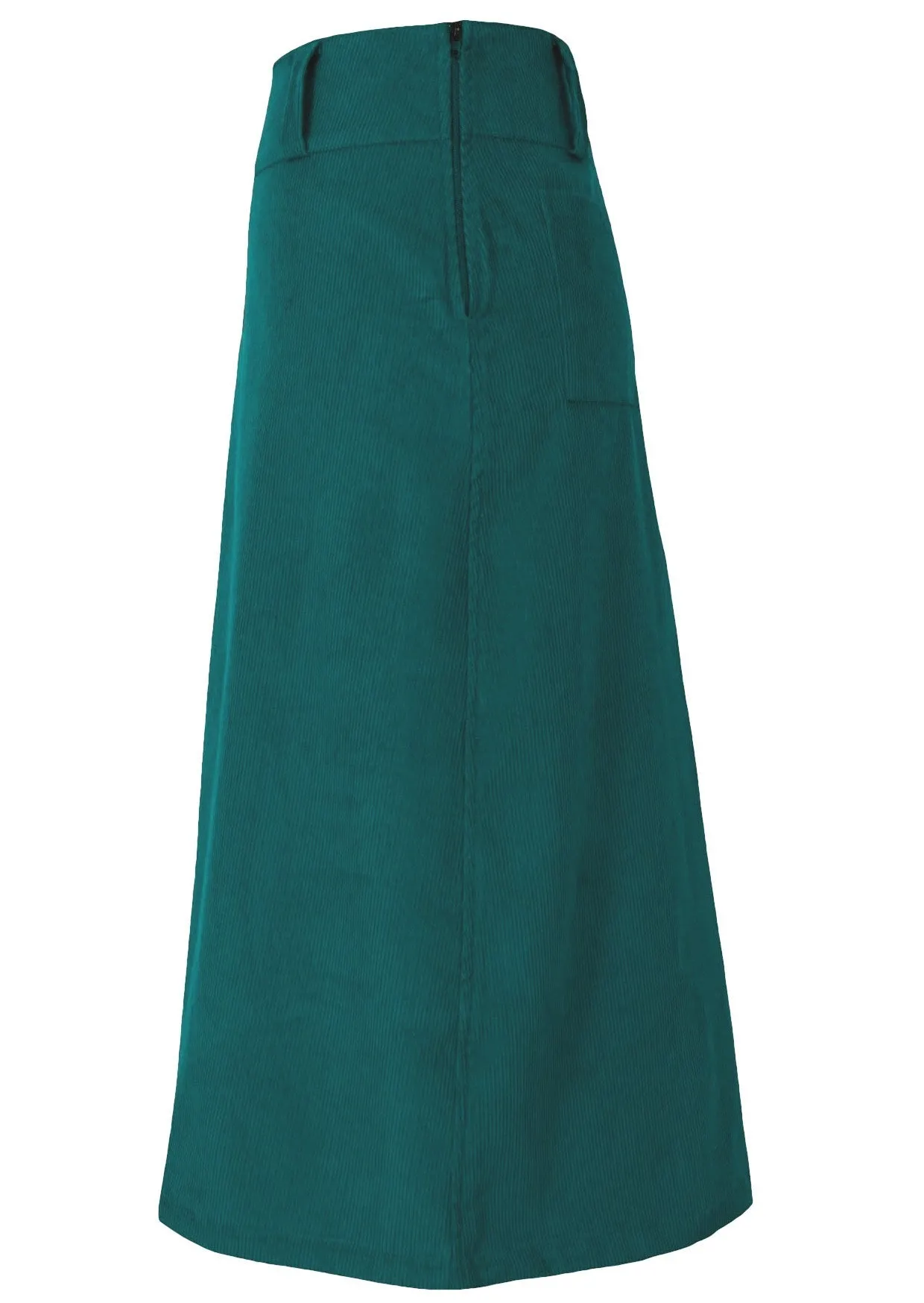 Belt Loop Corduroy Skirt Everglade