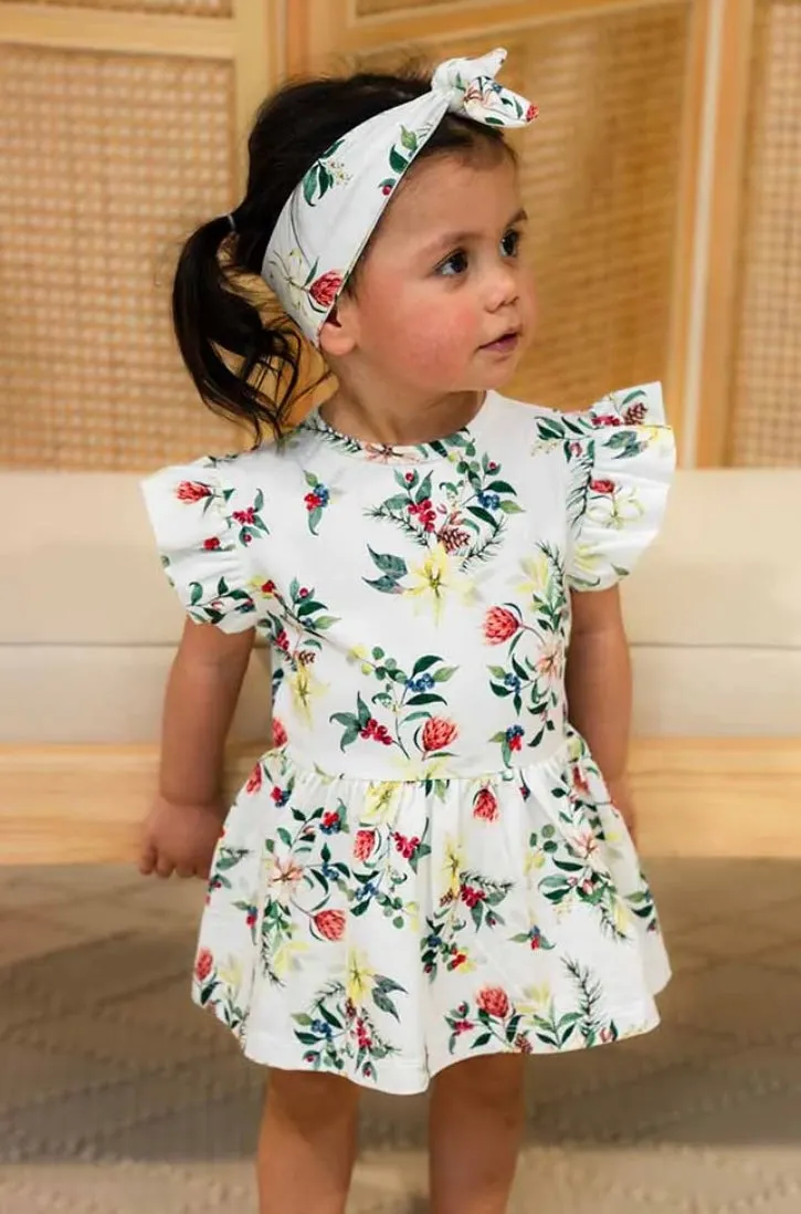 Berry Sort Sleeve Organic Dress