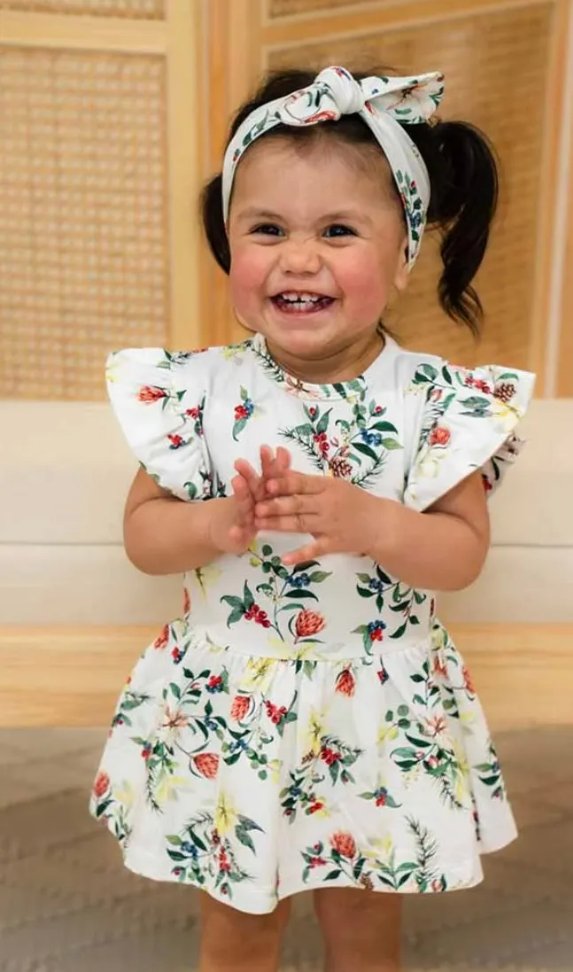 Berry Sort Sleeve Organic Dress