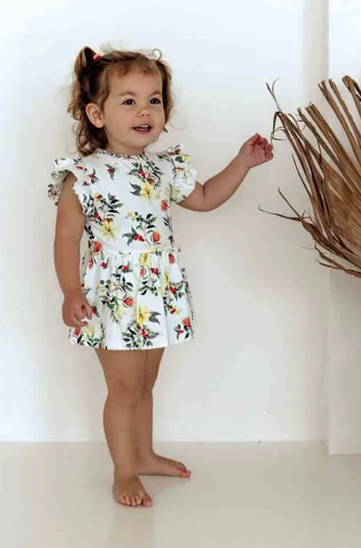 Berry Sort Sleeve Organic Dress