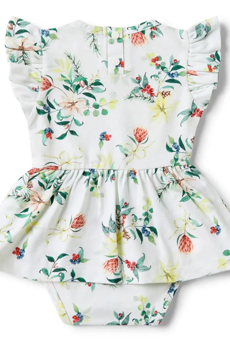 Berry Sort Sleeve Organic Dress