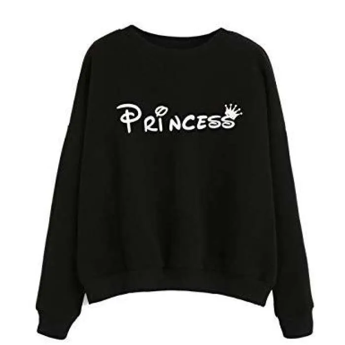 Black Cotton Sweatshirt For Women